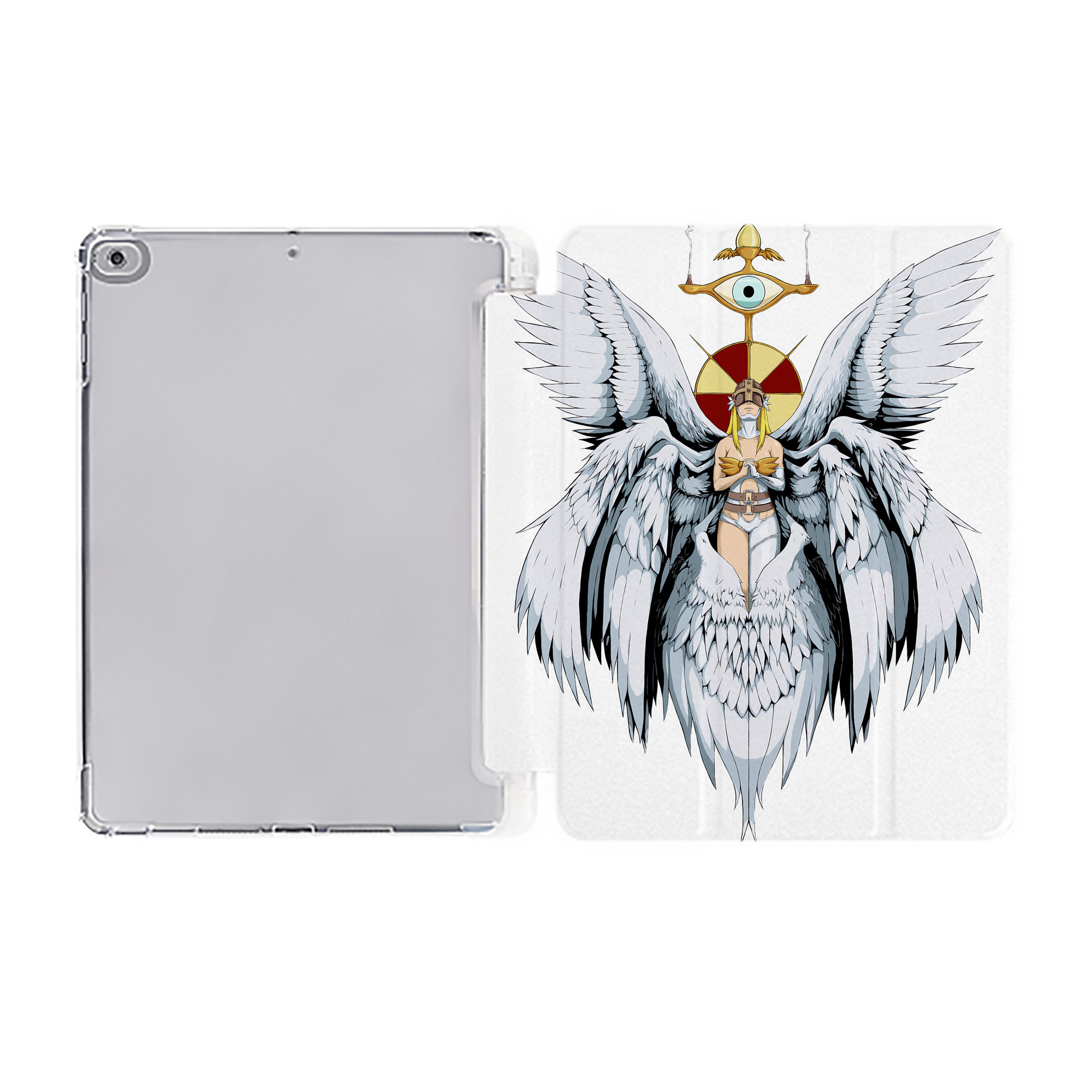（画像用） Digimon デジタルモンスター/デジモン IPad ケース ペン収納付き 三つ折りスタンド PUレザー×シリコン 対応機種9.5/10.5/10.9インチ